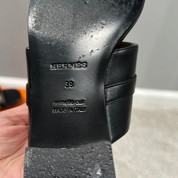 Hermes Avenue Sandal BLACK size 39 - Picture 10 of 10